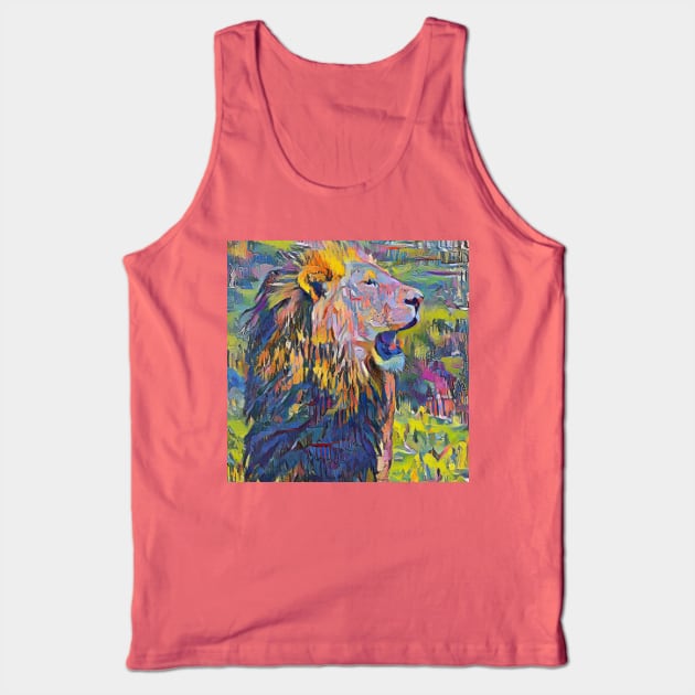 lion painting (leo art, lion king) Tank Top by Thepurplepig